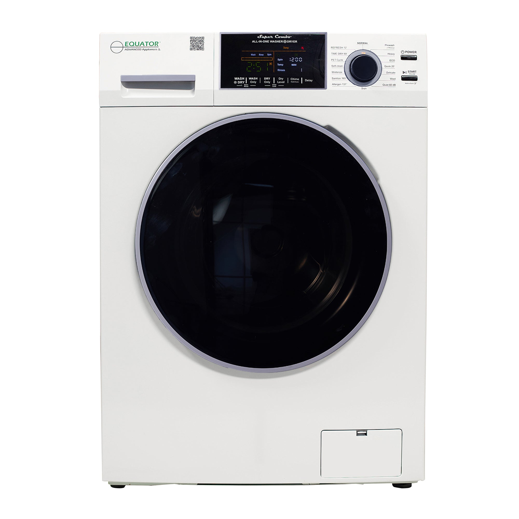 Equator All-in-One Washer Dryer | Vented-Dry 30% Faster, 15lb 110V