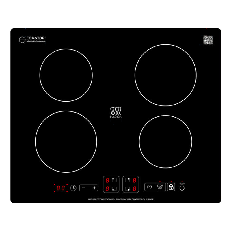 Equator 24 Inch Built In Induction Cooktop 4 Burner + POWER BOOST FUNC