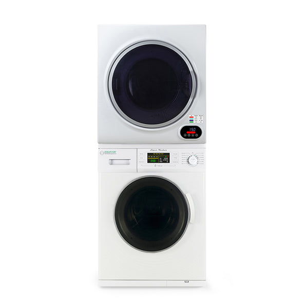 Equator 13 Lbs White Super Washer 13lbs White Compact Ventiled Dryer - Ensemble empilable