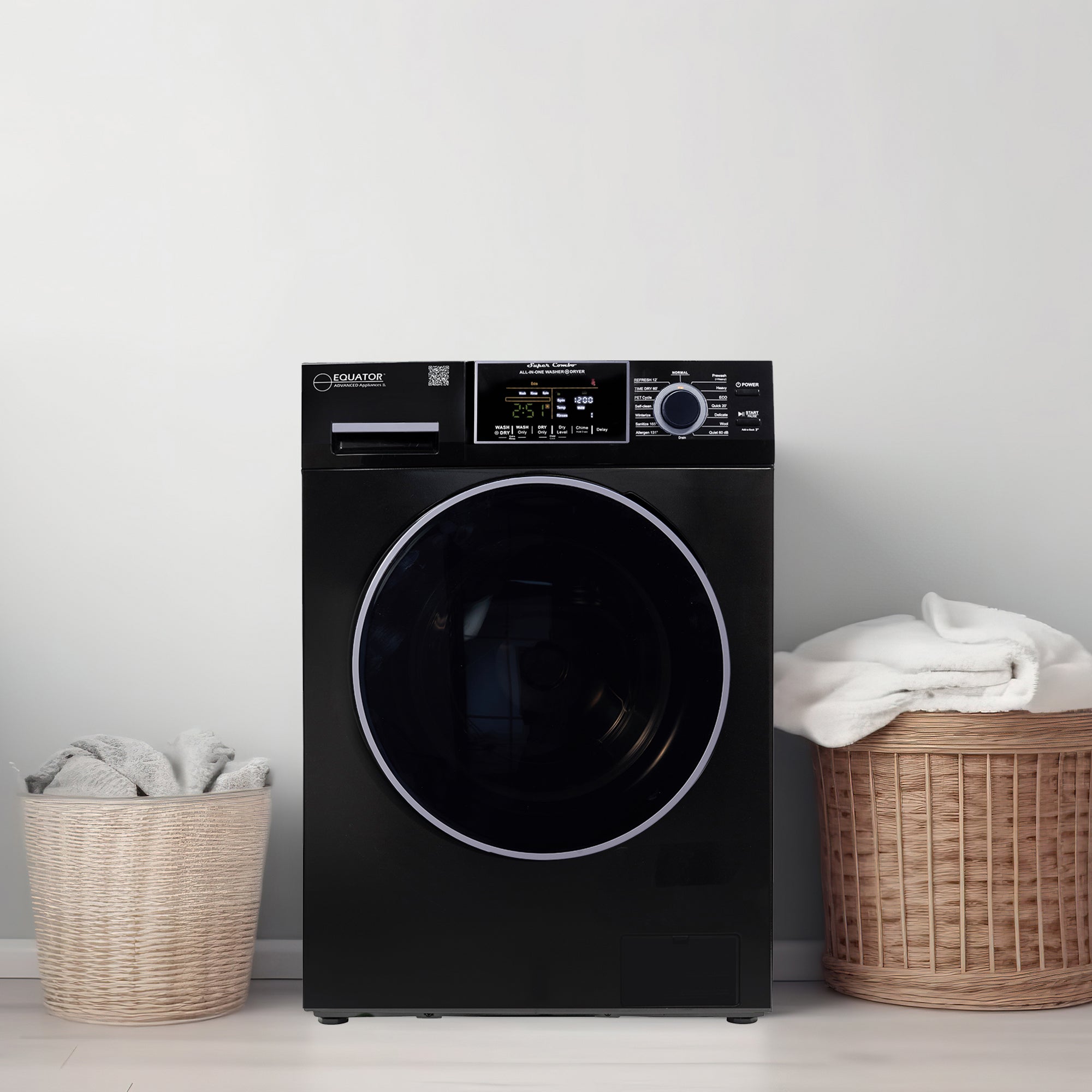 ECOウォター Equator All-in-One Washer Dryer | Vented-Dry 30% Faster, 15lb 110V